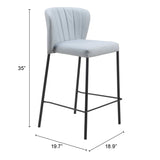 Linz Counter Stool, Gray, Set of 2-Furniture-High Fashion Home