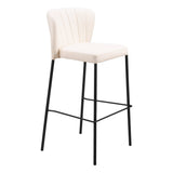 Linz Barstool, Cream, Set of 2-Furniture-High Fashion Home