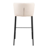 Linz Barstool, Cream, Set of 2-Furniture-High Fashion Home