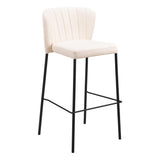 Linz Barstool, Cream, Set of 2-Furniture-High Fashion Home