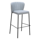 Linz Barstool, Gray, Set of 2-Furniture-High Fashion Home