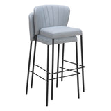 Linz Barstool, Gray, Set of 2-Furniture-High Fashion Home