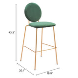 Odessa Barstool, Green, Set of 2-Furniture-High Fashion Home