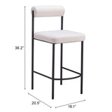 Livorno Counter Stool, Ivory, Set of 2-Furniture-High Fashion Home