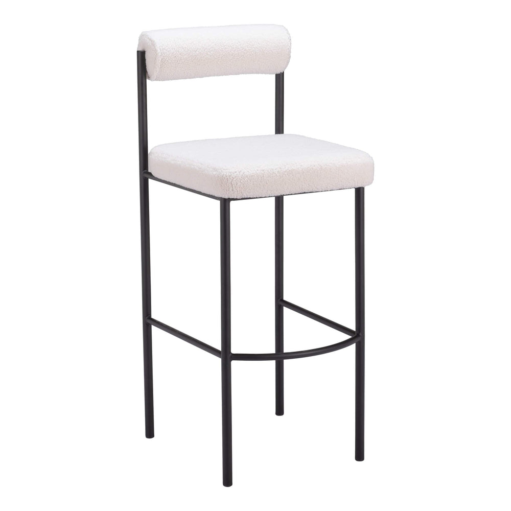 Livorno Barstool, Ivory, Set of 2-Furniture-High Fashion Home