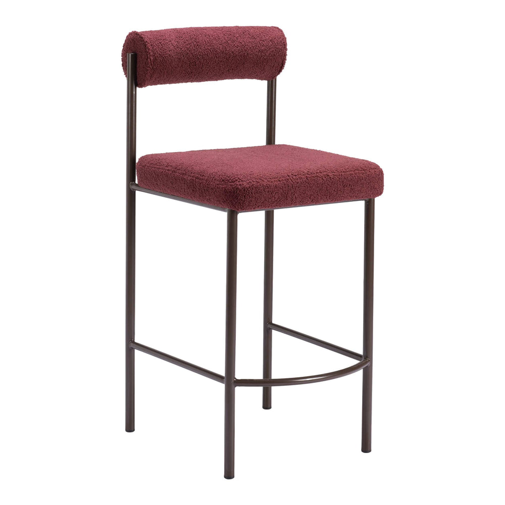 Livorno Counter Stool, Red, Set of 2-Furniture-High Fashion Home