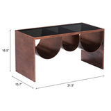 Aveiro Coffee Table, Copper-Furniture - Accent Tables-High Fashion Home
