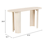 Risan Console Table, Natural-Furniture - Accent Tables-High Fashion Home