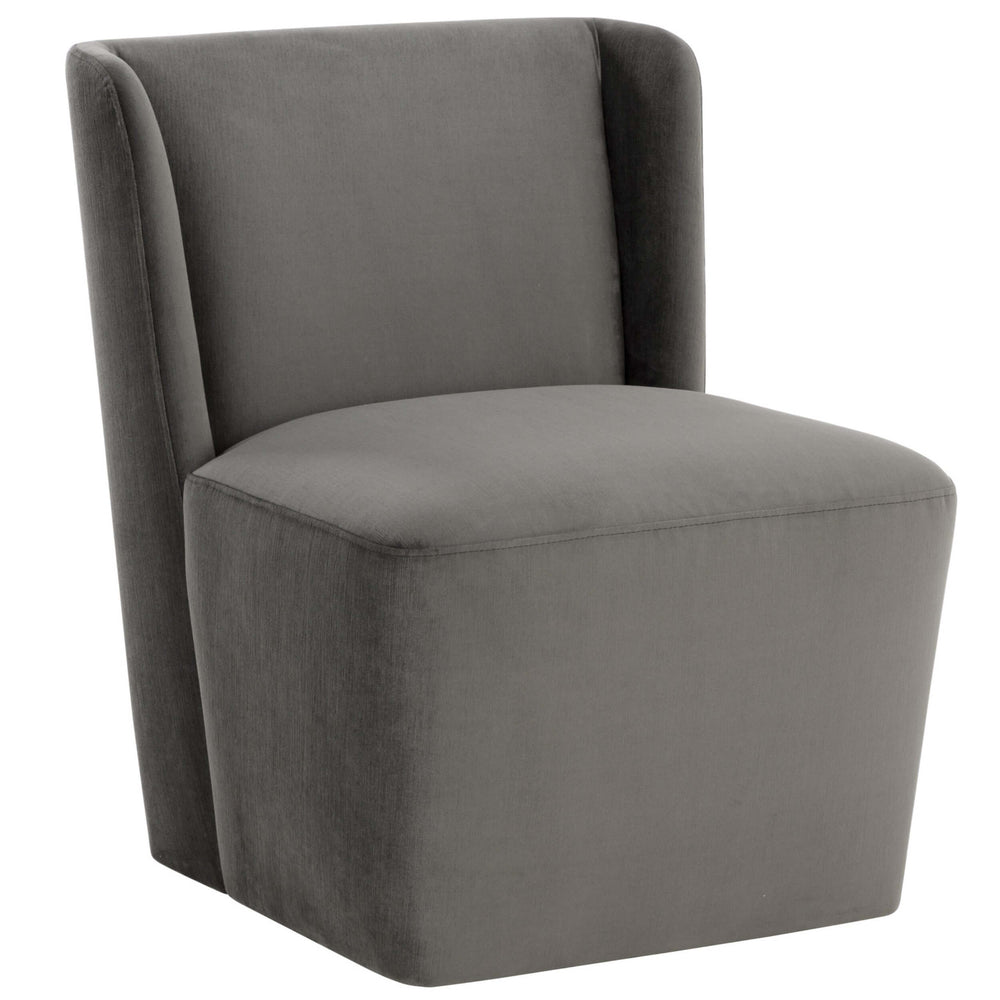 Amita Wheeled Dining Chair, Piccolo Pebble, Set of 2