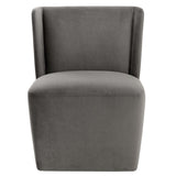 Amita Wheeled Dining Chair, Piccolo Pebble, Set of 2
