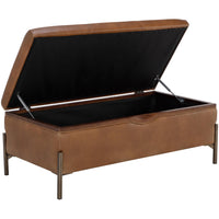 Kael Storage Bench, Tobacco Tan-Furniture - Benches-High Fashion Home