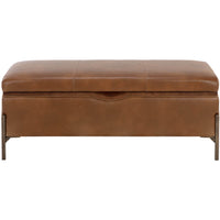 Kael Storage Bench, Tobacco Tan-Furniture - Benches-High Fashion Home