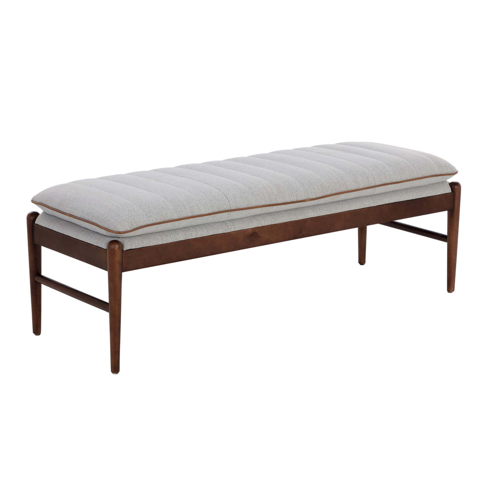 Lance Bench, Auburn Brown-Furniture - Benches-High Fashion Home