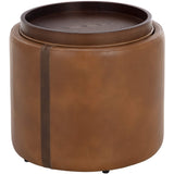 Borelli Storage Ottoman, Tobacco Tan/Autumn Chestnut-Furniture - Storage-High Fashion Home