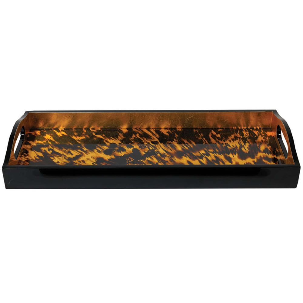 Lacquer Bar Tray, Tortoiseshell-Accessories-High Fashion Home
