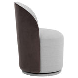 Cavoli Swivel Dining Chair, Mina Light Grey/Meg Ash, Set of 2