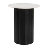 Izola Side Table, White-Furniture - Accent Tables-High Fashion Home