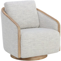 Tasia Swivel Chair, Merino Cotton
