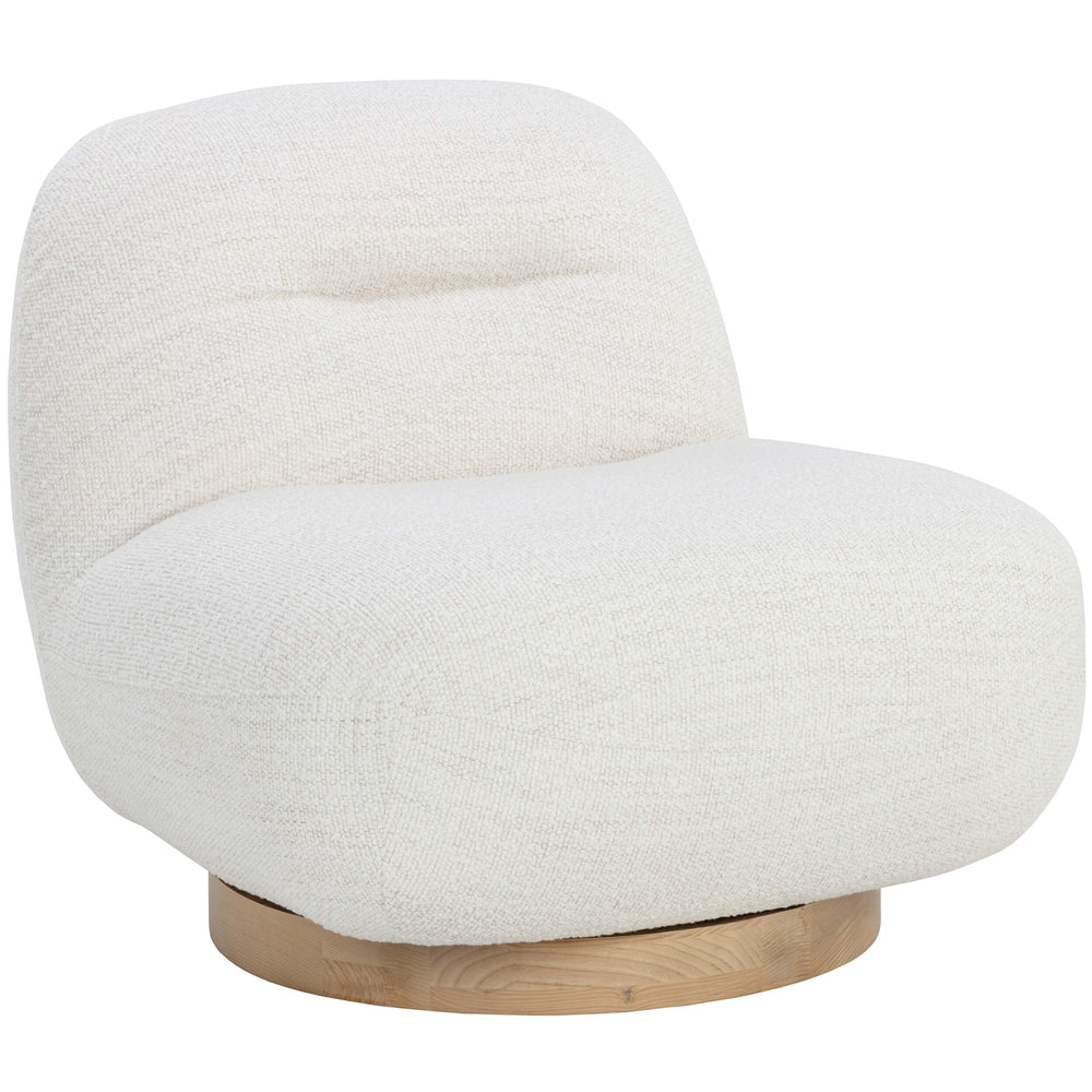 Franze Swivel Chair, Merino Pearl-Furniture - Chairs-High Fashion Home