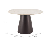 Jorf Dining Table, Beige-Furniture - Dining-High Fashion Home