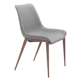 Magnus Dining Chair, Brown Legs by Zuo