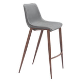 Magnus Bar Stool, Brown Legs by Zuo