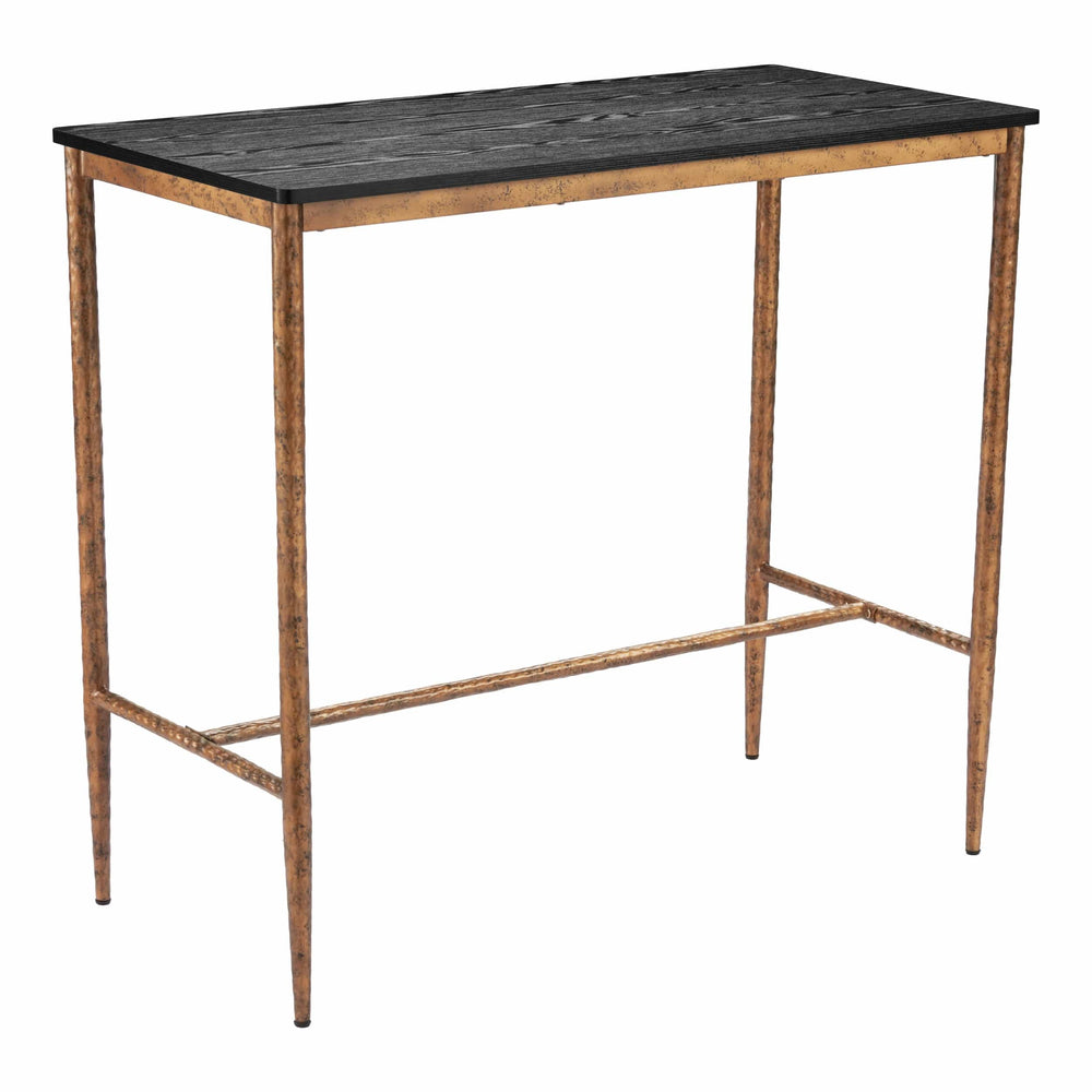 Nida Bar Table, Black-Furniture - Accent Tables-High Fashion Home