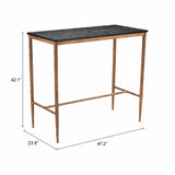 Nida Bar Table, Black-Furniture - Accent Tables-High Fashion Home