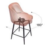 Keppel Swivel Counter Stool, Brown-Furniture-High Fashion Home