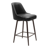Keppel Swivel Counter Stool, Black-Furniture-High Fashion Home