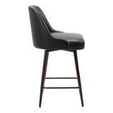 Keppel Swivel Counter Stool, Black-Furniture-High Fashion Home