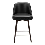 Keppel Swivel Counter Stool, Black-Furniture-High Fashion Home