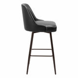 Keppel Swivel Bar Stool, Black-Furniture-High Fashion Home