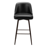 Keppel Swivel Bar Stool, Black-Furniture-High Fashion Home