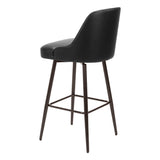 Keppel Swivel Bar Stool, Black-Furniture-High Fashion Home