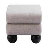 Davao Ottoman, Gray-Furniture-High Fashion Home