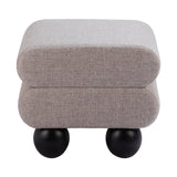 Davao Ottoman, Gray-Furniture-High Fashion Home
