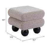 Davao Ottoman, Gray-Furniture-High Fashion Home