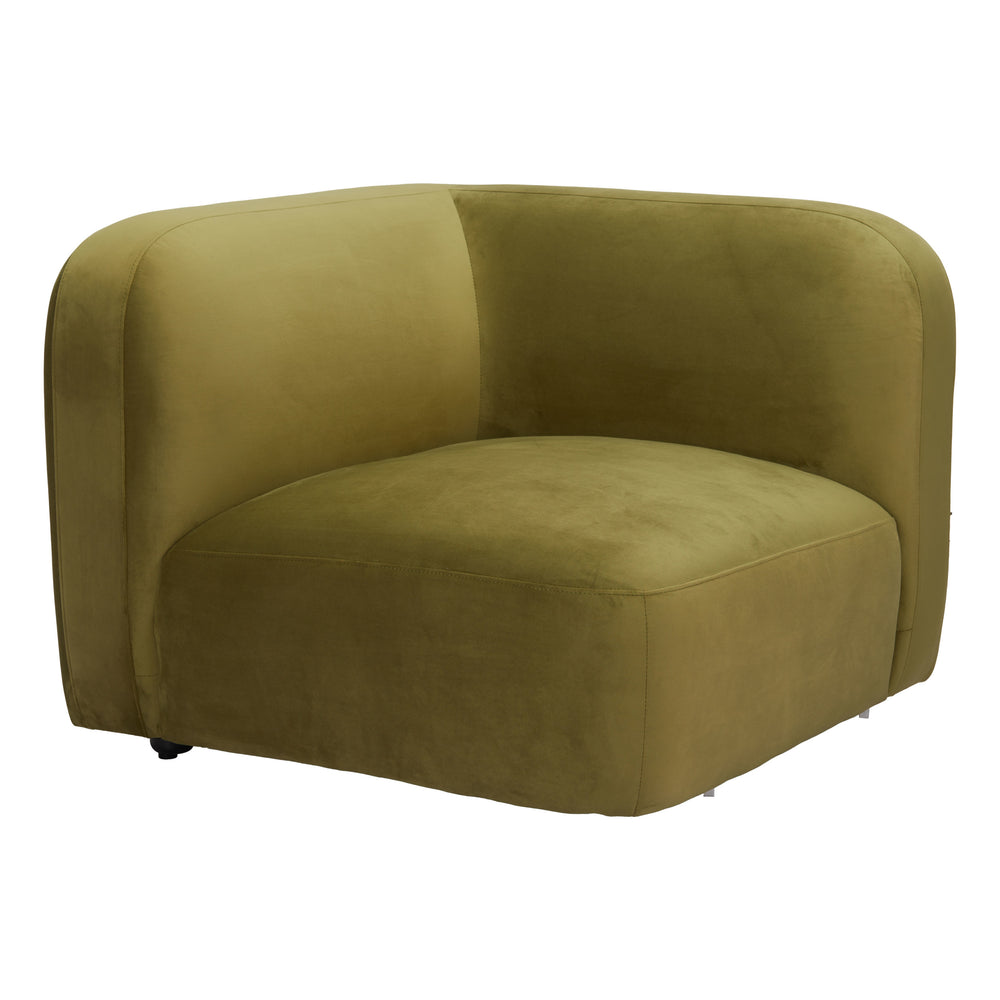 Biak Corner Chair, Green-Furniture - Chair-High Fashion Home
