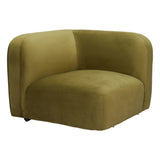 Biak Corner Chair, Green-Furniture - Chair-High Fashion Home