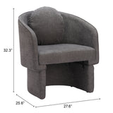 Olya Chair, Truffle Gray-Furniture - Chair-High Fashion Home