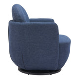 Bant Swivel Chair, Blue-Furniture - Chair-High Fashion Home