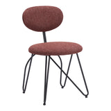 Novi Dining Chair, Maroon Brown, Set of 2-Furniture - Dining-High Fashion Home