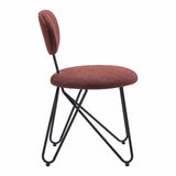 Novi Dining Chair, Maroon Brown, Set of 2-Furniture - Dining-High Fashion Home