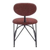 Novi Dining Chair, Maroon Brown, Set of 2-Furniture - Dining-High Fashion Home