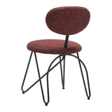 Novi Dining Chair, Maroon Brown, Set of 2-Furniture - Dining-High Fashion Home