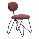 Novi Dining Chair, Maroon Brown, Set of 2-Furniture - Dining-High Fashion Home