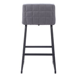 Pago Barstool, Gray, Set of 2-Furniture-High Fashion Home