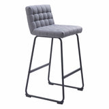 Pago Barstool, Gray, Set of 2-Furniture-High Fashion Home