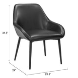 Vila Dining Chair, Black, Set of 2-Furniture - Dining-High Fashion Home